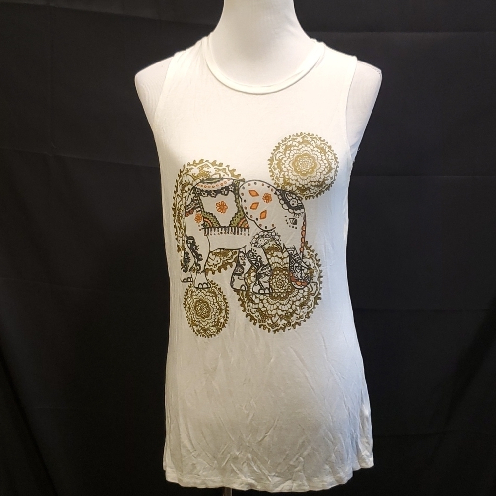 Rosie Harlow Elephant Racerback Tank SZ MD